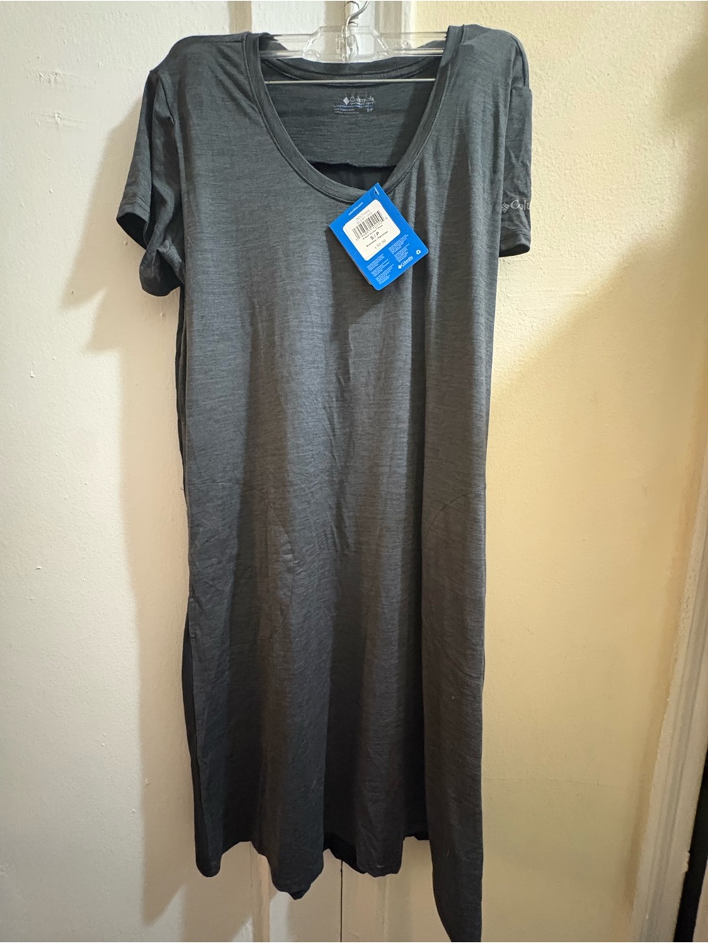Columbia Women's Hazel Springs Gray Short-Sleeve Scoop Neck Dress